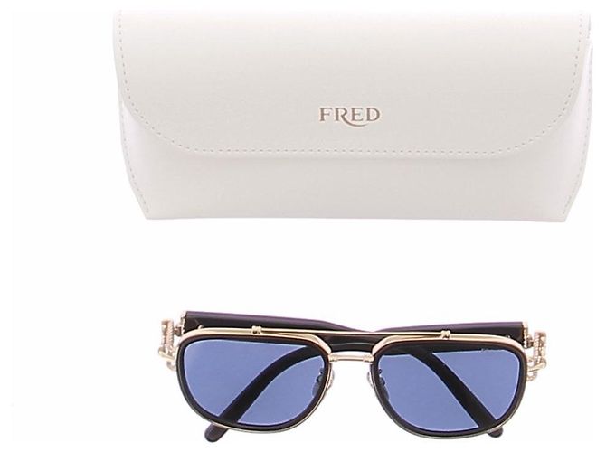 Fred Sonnenbrille Gold und Schwarz - Ansicht 7