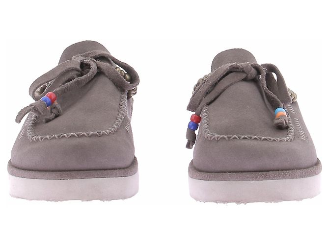 Autre Marque Mules brodées CALEB en daim marron Taille 38 - vue 3