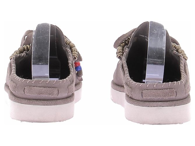 Autre Marque Mules brodées CALEB en daim marron Taille 38 - vue 7