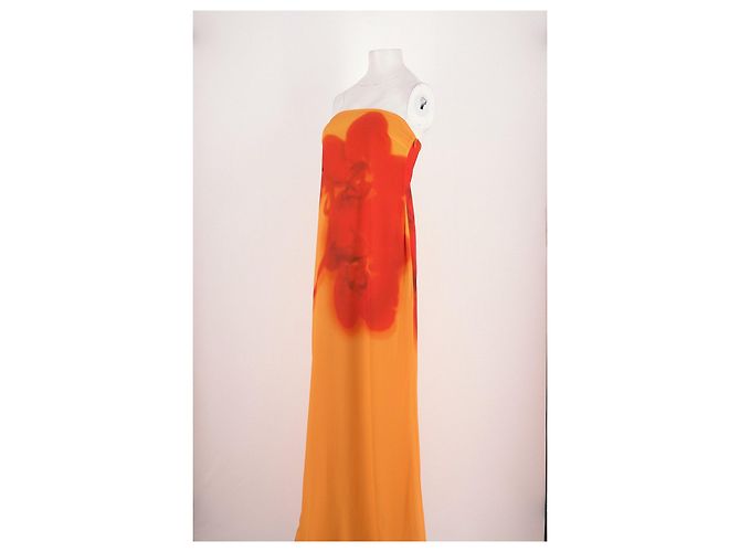 Autre Marque MESHKI Langes oranges Kleid - Ansicht 4