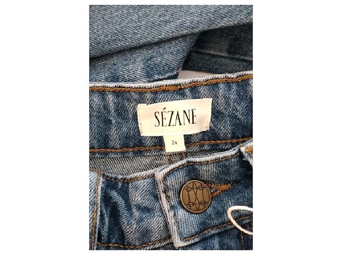 Jeans SéZane in cotone blu - vista 5