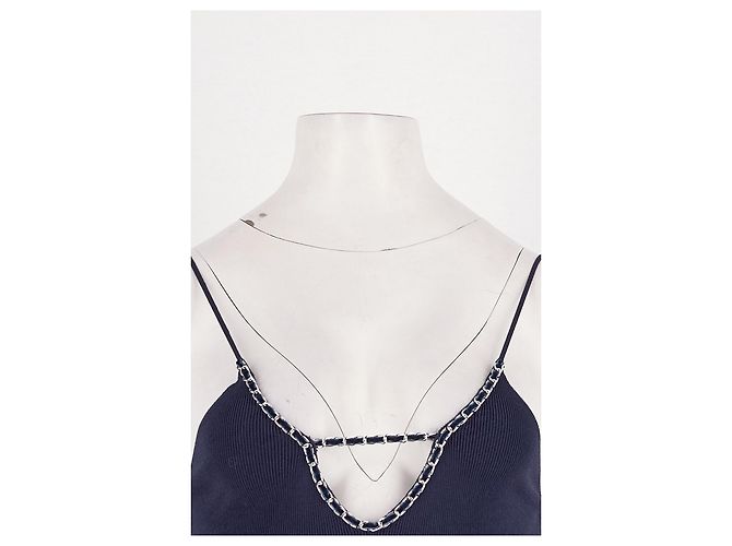Autre Marque Abito corto ANCOSTI blu navy in cotone - vista 2