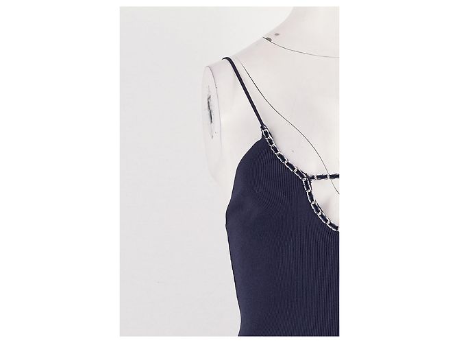 Autre Marque Abito corto ANCOSTI blu navy in cotone - vista 3