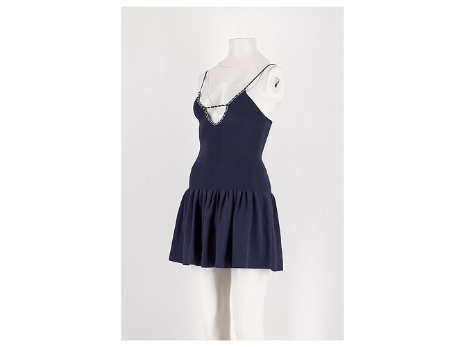 Autre Marque Abito corto ANCOSTI blu navy in cotone - vista 4
