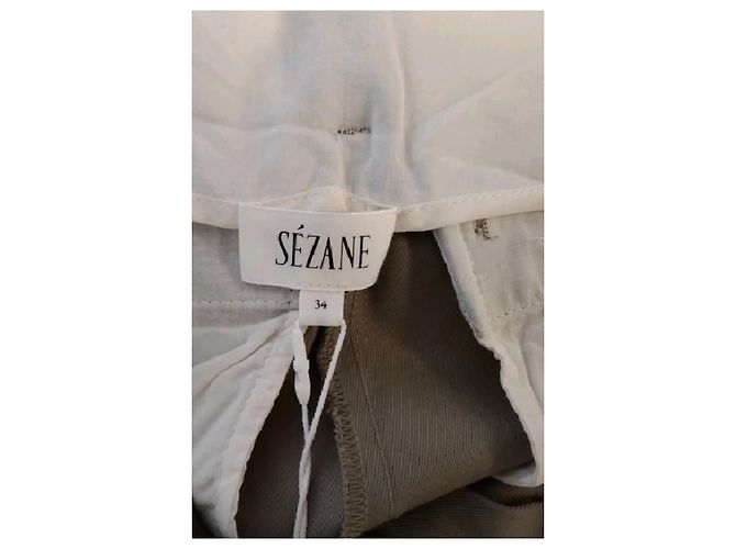 Pantalones de algodón beige SéZane - vista 5