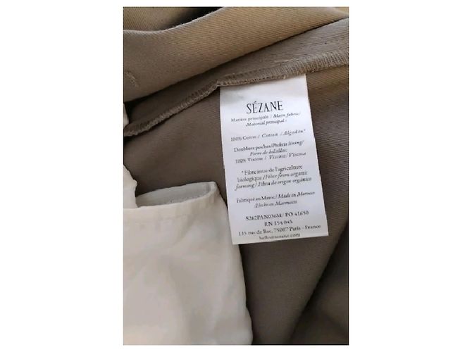 Pantalones de algodón beige SéZane - vista 6
