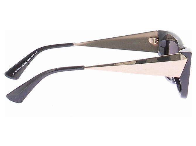 Nina Ricci Occhiali da sole neri e oro SNR486 Nero - vista 4