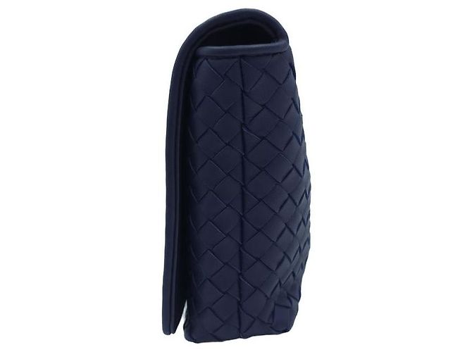 Bottega Veneta Borsa a tracolla con patta Intrecciato Blu - vista 3