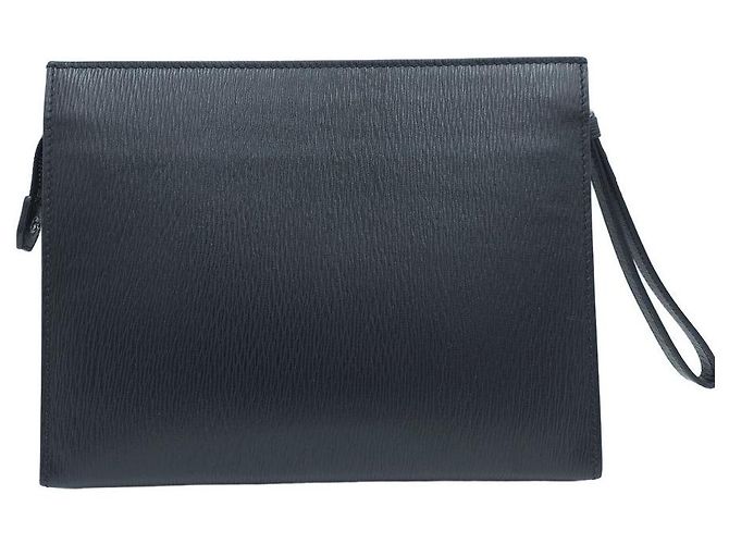Salvatore Ferragamo Clutch com alça de mão Gancini Preto - vista 13