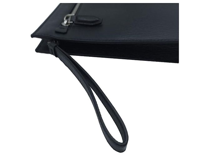 Salvatore Ferragamo Clutch com alça de mão Gancini Preto - vista 8
