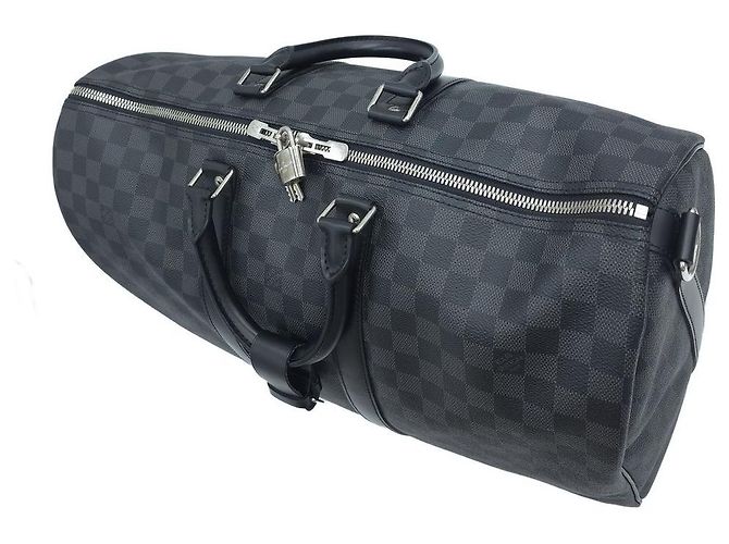 Louis Vuitton Keepall Bandoulière 45 Damier Graphite Marrone - vista 18