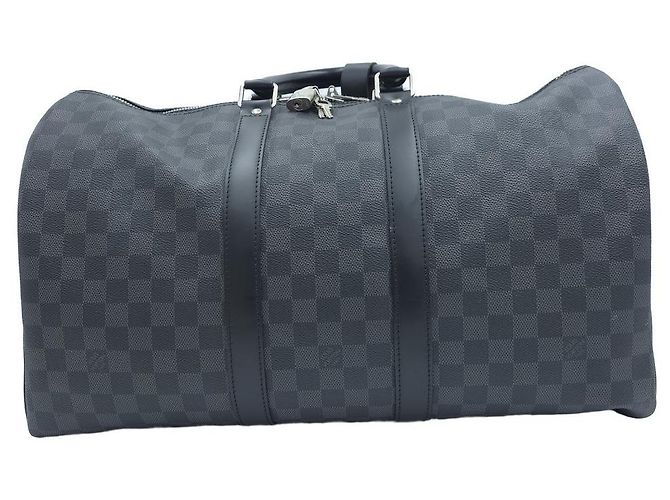 Louis Vuitton Keepall Bandoulière 45 Damier Graphite Marrone - vista 5