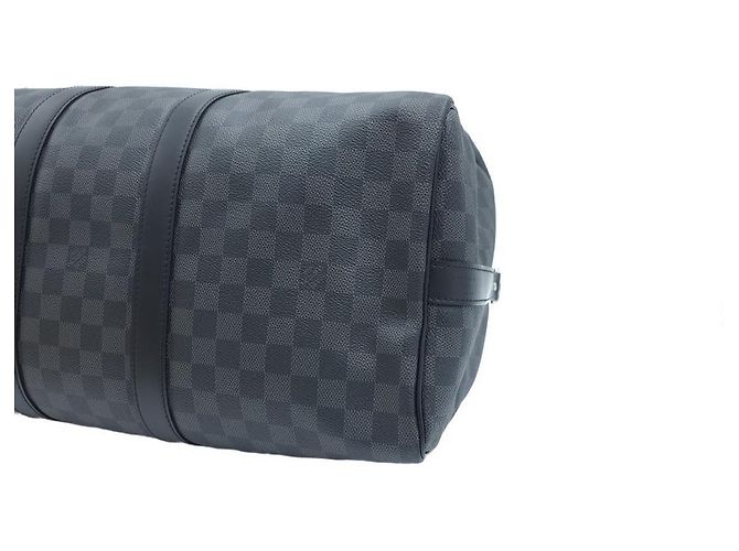 Louis Vuitton Keepall Bandoulière 45 Damier Graphite Marrone - vista 7