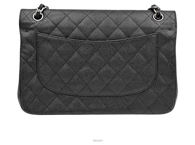 Chanel Caviar Classic Jumbo in pelle nera Nero - vista 2
