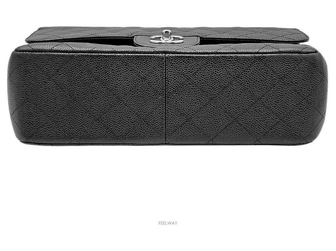 Chanel Caviar Classic Jumbo in pelle nera Nero - vista 6