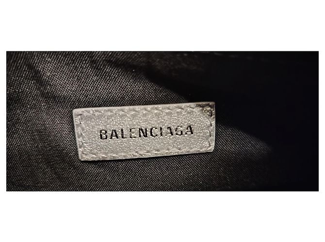 Balenciaga Le Cagole XS Borsa a Tracolla - Camoscio Grigio e Strass Silver hardware - vista 2