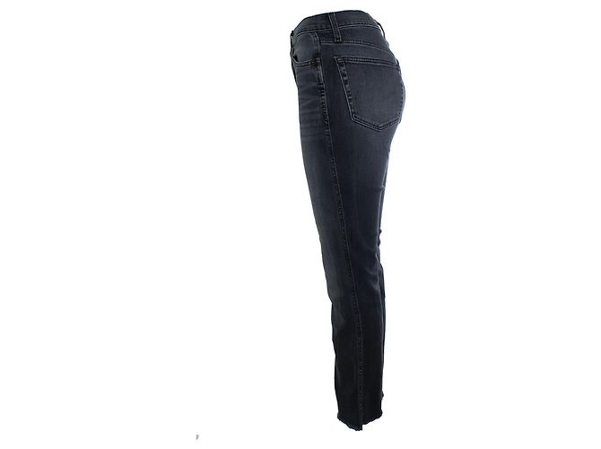 Autre Marque Re/done, jeans cinzentos com bainhas desfiadas Cinza - vista 4