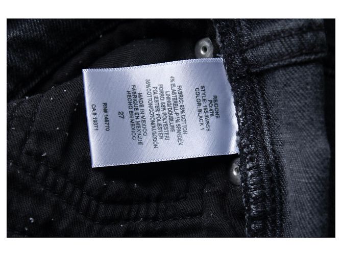 Autre Marque Re/done, jeans cinzentos com bainhas desfiadas Cinza - vista 5