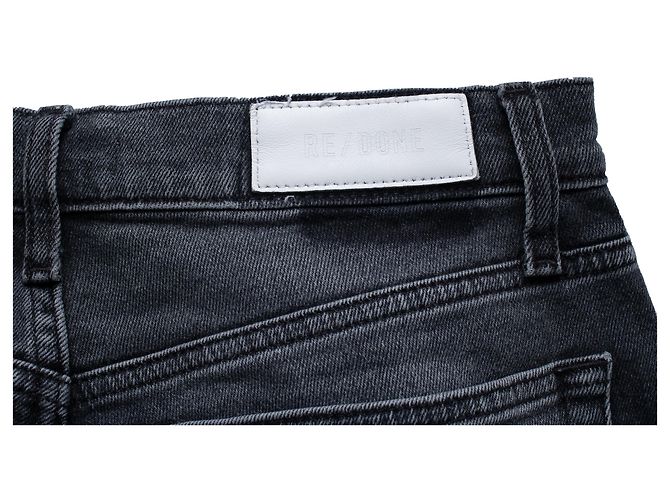Autre Marque Re/done, jeans cinzentos com bainhas desfiadas Cinza - vista 7