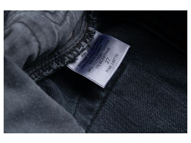 Autre Marque Re/done, black jeans with raw edges - view 5