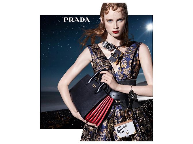 Bracciale Bangle Rosa Prada Autunno 2016 Argento - vista 2