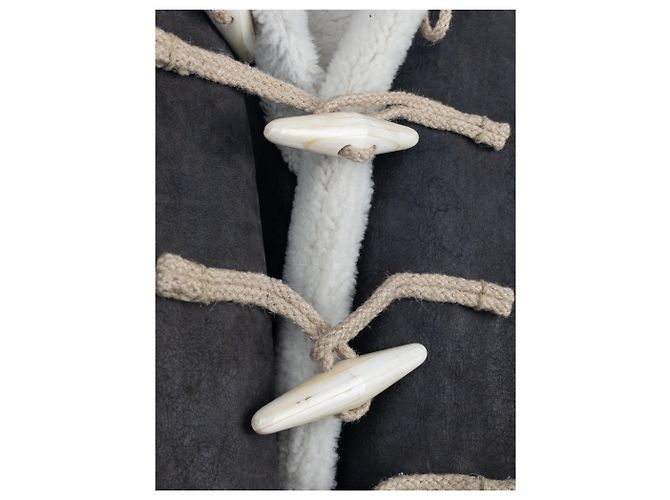 Rick Owens AW17 Leder-Schafsleder Duffle-Mantel - Ansicht 10