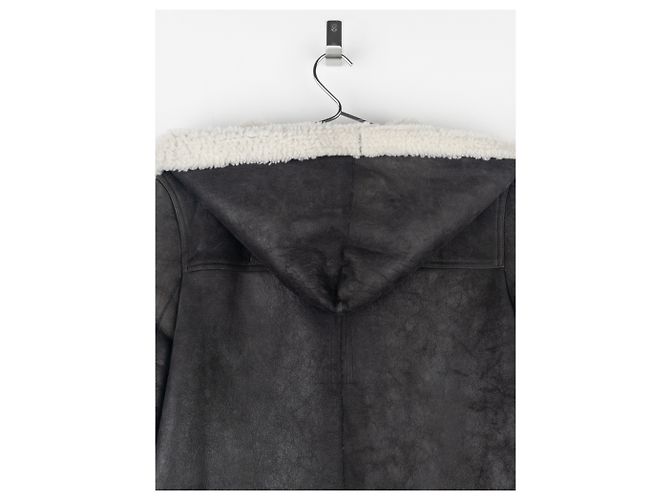 Rick Owens AW17 Leder-Schafsleder Duffle-Mantel - Ansicht 11