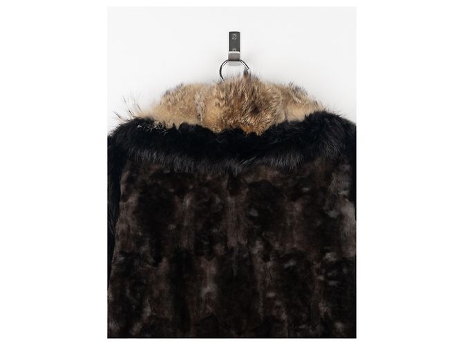 Yves Saint Laurent Rive Gauche von Tom Ford 2000er Pelz-Leder Bomberjacke - Ansicht 14