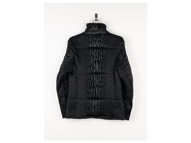 Prada AW08 Wellen-Raffung Kunstleder-Puffermantel - Ansicht 2