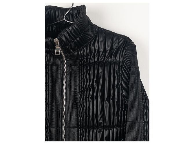 Prada AW08 Wellen-Raffung Kunstleder-Puffermantel - Ansicht 5
