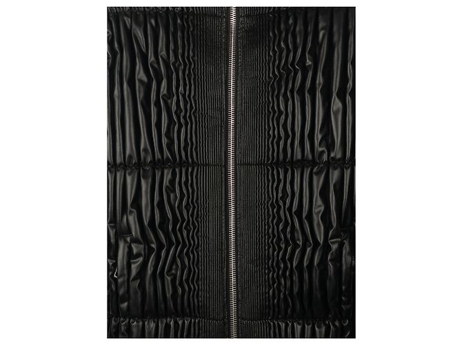 Prada AW08 Wellen-Raffung Kunstleder-Puffermantel - Ansicht 9
