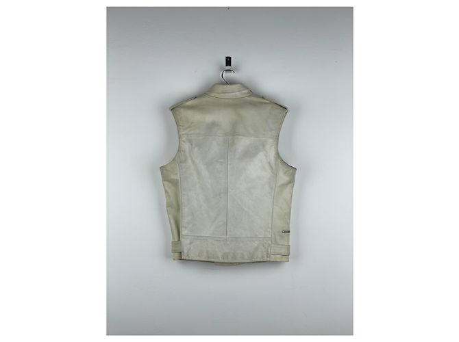 Ärmellose Leder-Motorradweste RAF von Raf Simons AW05 - Ansicht 2