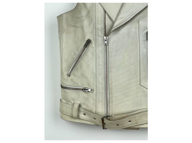 Ärmellose Leder-Motorradweste RAF von Raf Simons AW05 - Ansicht 6
