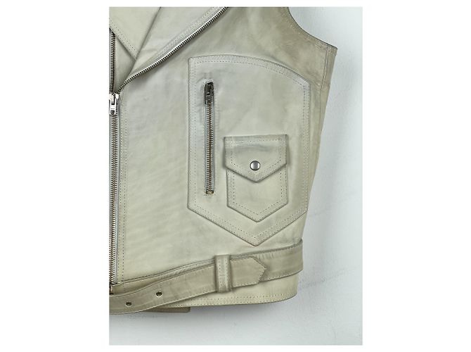 Ärmellose Leder-Motorradweste RAF von Raf Simons AW05 - Ansicht 7
