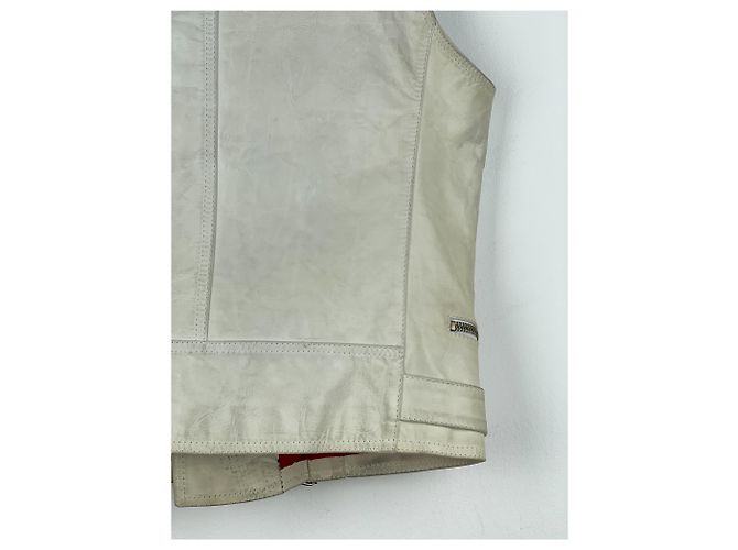 Ärmellose Leder-Motorradweste RAF von Raf Simons AW05 - Ansicht 15