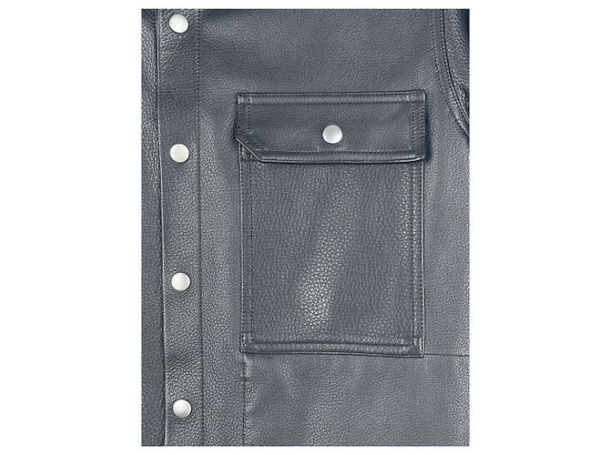 Camicia overshirt in pelle Porterville 'Strobe' AW22 di Rick Owens - vista 8