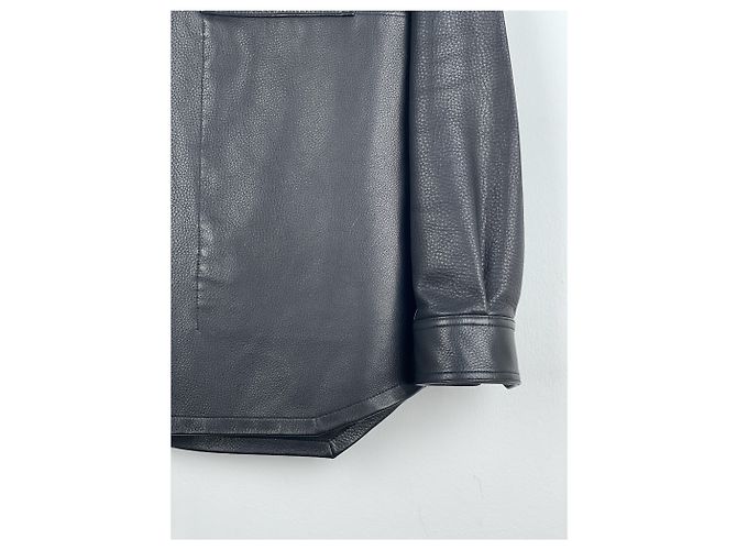 Camicia overshirt in pelle Porterville 'Strobe' AW22 di Rick Owens - vista 9