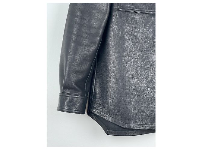 Camicia overshirt in pelle Porterville 'Strobe' AW22 di Rick Owens - vista 10