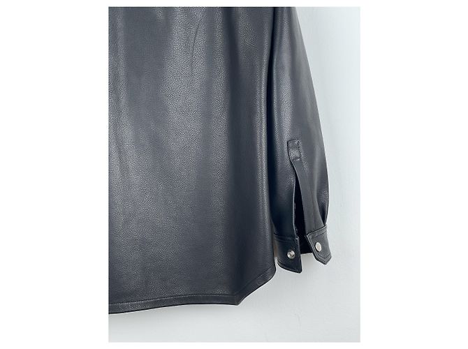 Camicia overshirt in pelle Porterville 'Strobe' AW22 di Rick Owens - vista 15