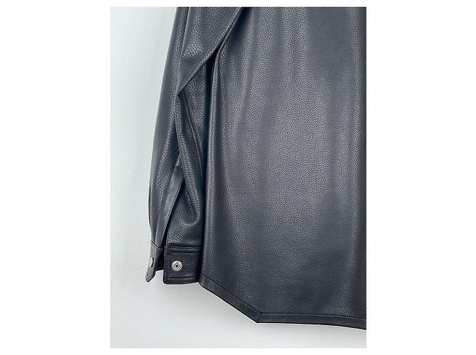 Camicia overshirt in pelle Porterville 'Strobe' AW22 di Rick Owens - vista 16