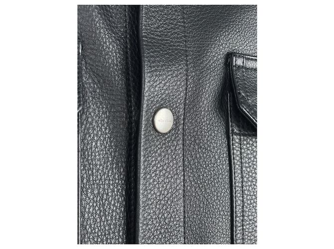 Camicia overshirt in pelle Porterville 'Strobe' AW22 di Rick Owens - vista 17