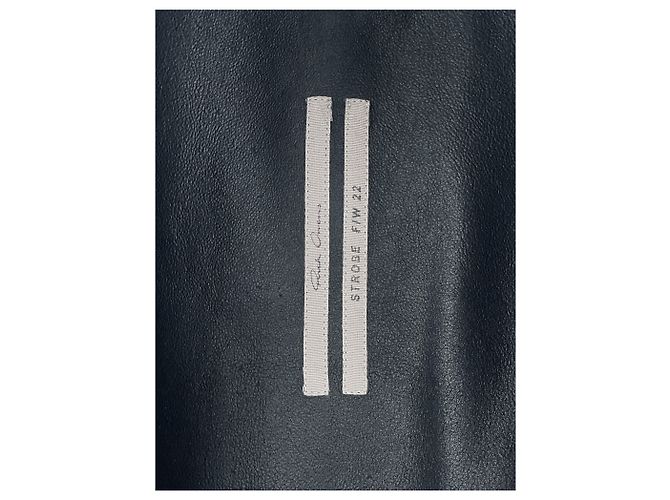 Camicia overshirt in pelle Porterville 'Strobe' AW22 di Rick Owens - vista 18