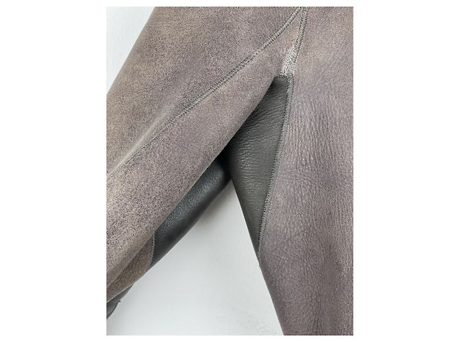 Jaqueta de couro shearling com cinto 'Gleam' de Rick Owens AW10 - vista 18