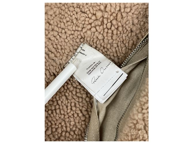 Jaqueta de couro shearling com cinto 'Gleam' de Rick Owens AW10 - vista 19