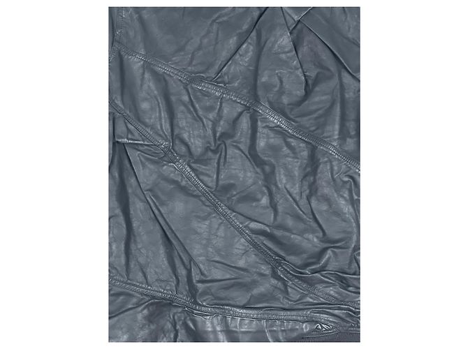 Giacca bomber in pelle drappeggiata 'Cyclops' SS16 di Rick Owens - vista 16