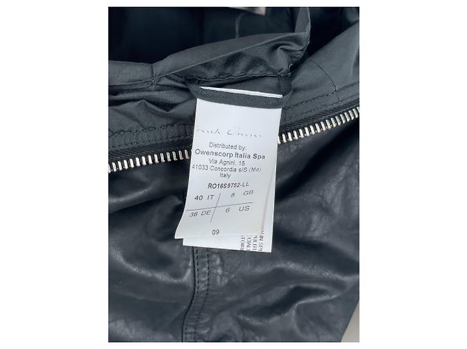 Giacca bomber in pelle drappeggiata 'Cyclops' SS16 di Rick Owens - vista 19