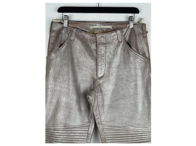 Pantalones Biker de Cuero Astro AW99 de Helmut Lang - vista 3