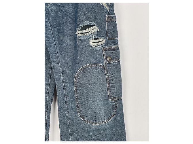 Dolce & Gabbana AW03 Double-Knee Denim Cargo Pants - view 7