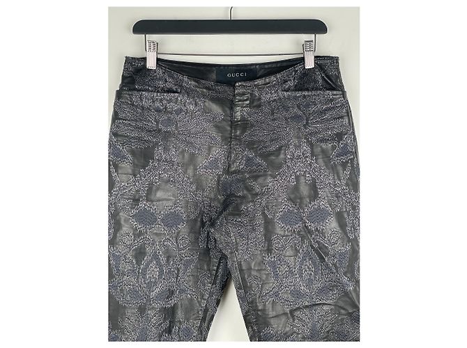 Gucci von Tom Ford SS00 bestickte Leder-Bikerhosen - Ansicht 3