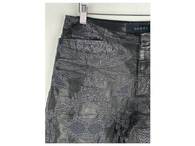 Gucci von Tom Ford SS00 bestickte Leder-Bikerhosen - Ansicht 4